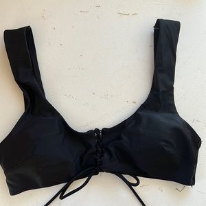 Aerie scoop lace up bikini top